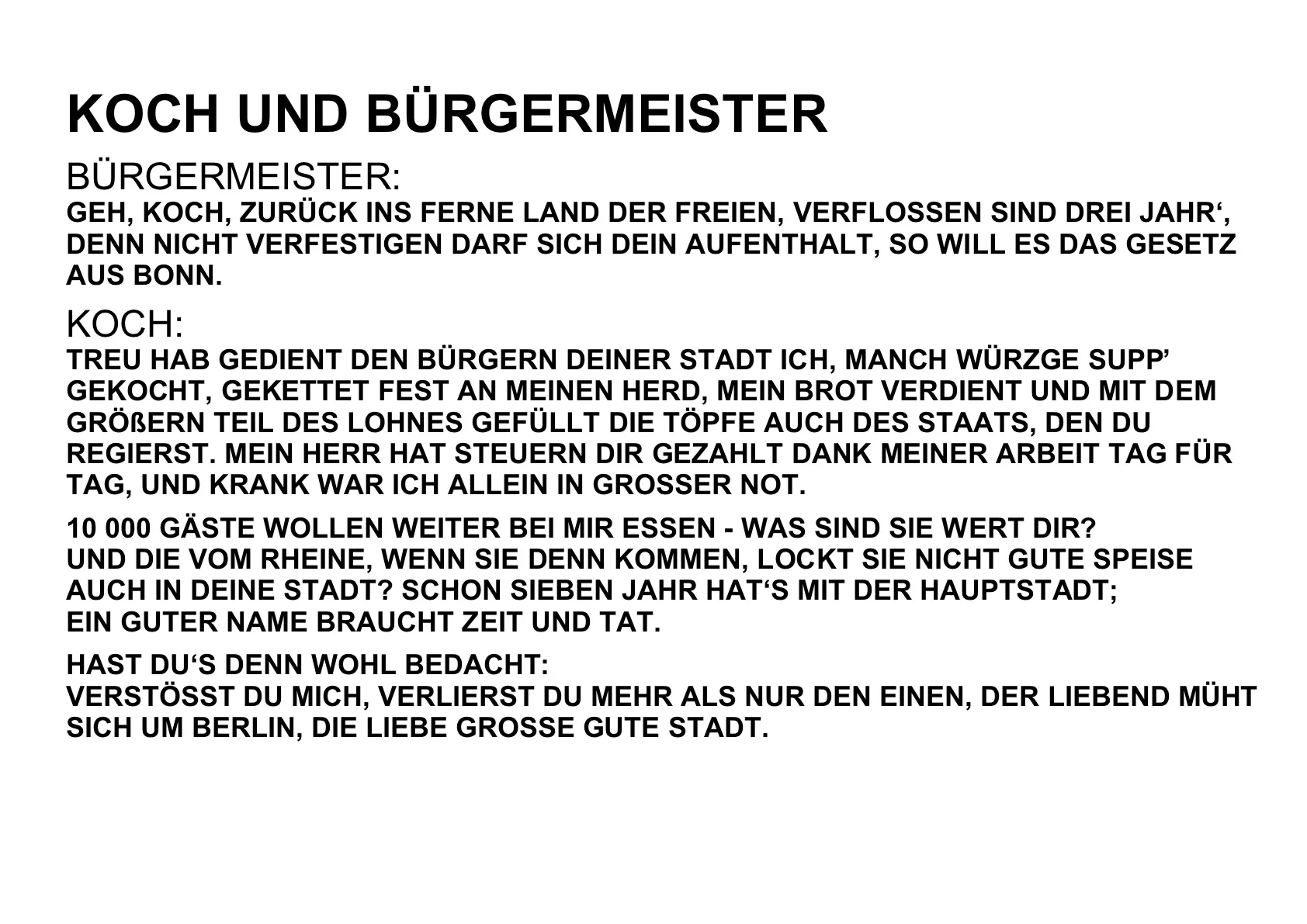 Koch und Bürgermeister, 30. Dezember 1995