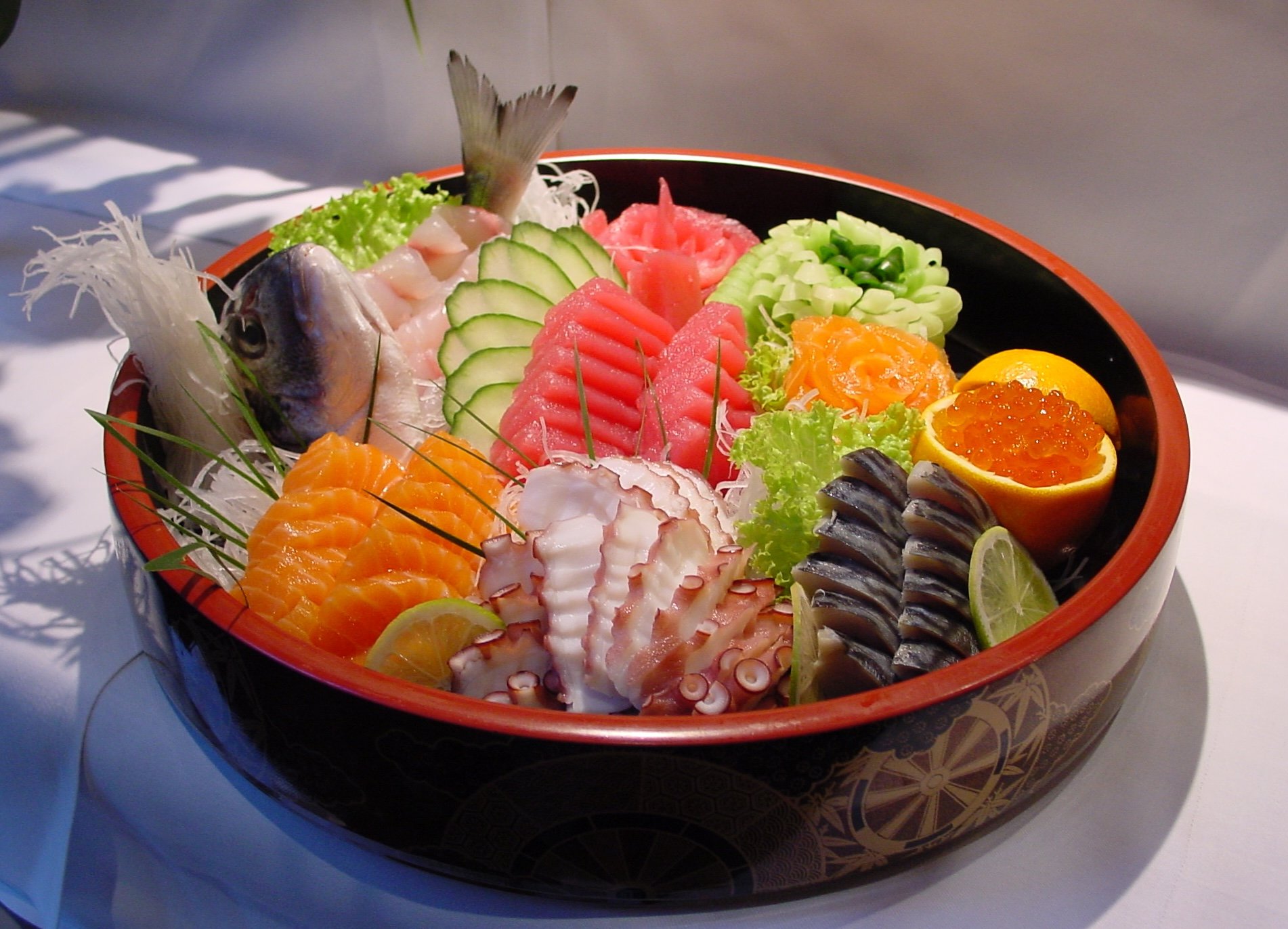 Eine Sashimi-Platte